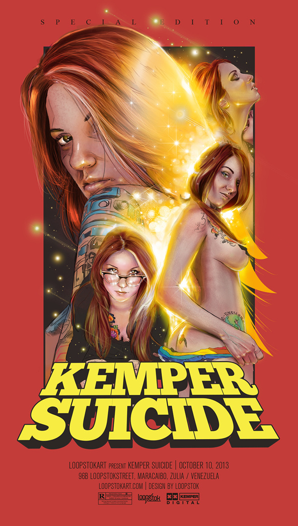 Kemper Suicide on Behance By Loopstok #suicidegirls #vintag #girls #illustration #poster