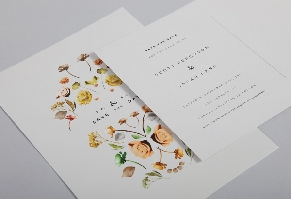 Invitations (updated) - Lisa Hedge #collage #gotham #clean #flowers #save the date