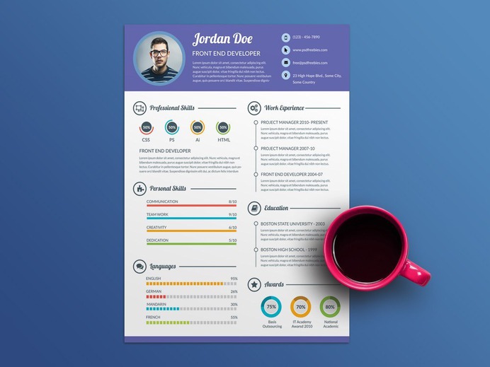 Free Super Clean Resume Template For Job Seeker