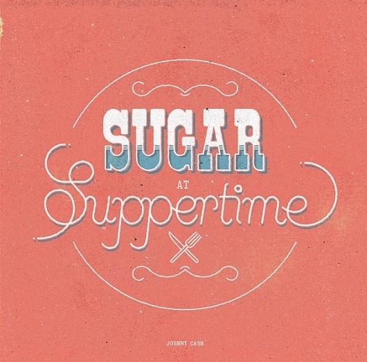 Sugar Type #radio #cash #texture #johnny #typography