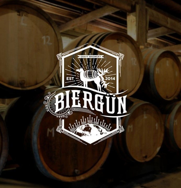 Biergun Brewery Logo #branding #design #graphic #retro #identity #vintage #logo
