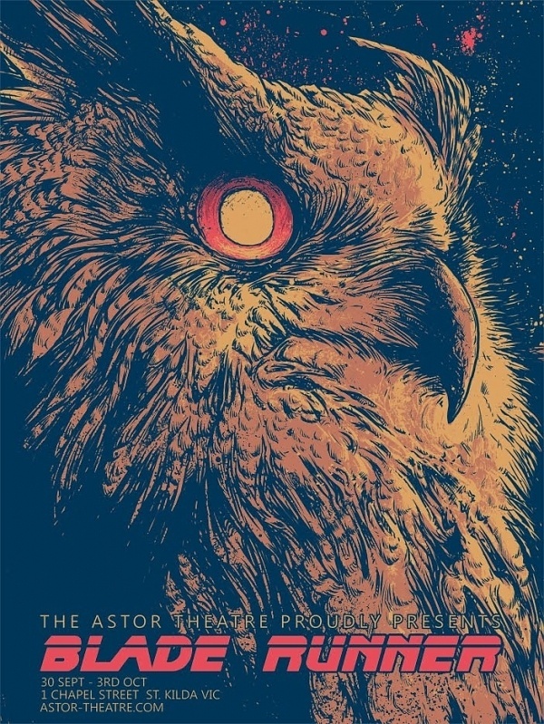tumblr_m57tt70Cpr1qc8cvko1_1280.jpg (702×935) #astor #owl #theatre #blade #the #runner #illustration #poster #aztec
