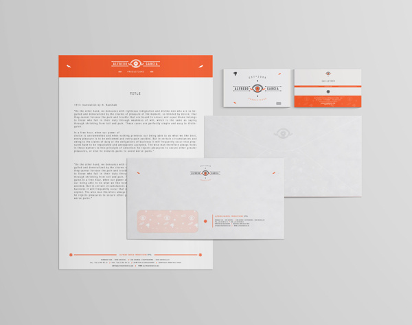 ALFREDO GARCIA PRODUCTIONS on Behance #stationary #design #branding