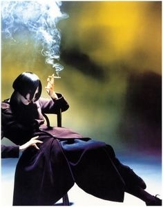 Nick Knight - Susie Smoking, 1988 (in Yohji Yamamoto)