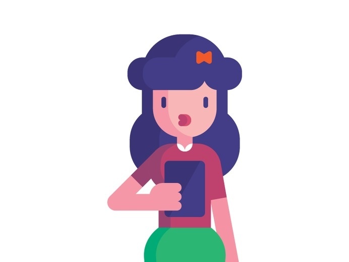 Readin' Lady #geometric #people #human #illustration #minimal #character