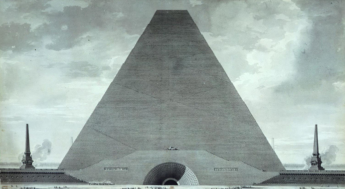 Étienne-Louis Boullée The Temple of Death — DOP #drafting #architecture #fantasy #drawing