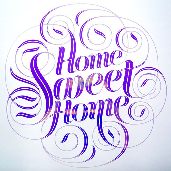 Seb lester, Home Sweet Home #lettering