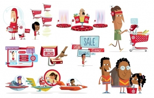 Dribbble - red_illustrations.jpg by Christopher Lee #illustration #characters #target