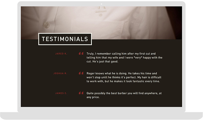 Roger The Barber by Cast Iron Design #site #website