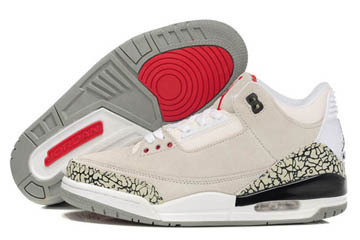 Release Moment: Jordan III White/Black -Red/Grey Cement Colorways Women's Suede Sneaker #fashion