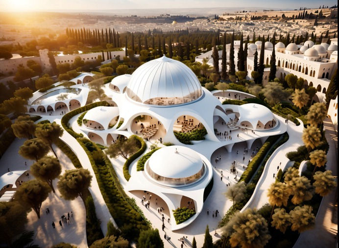 Creative Architecture design by Moshe Katz Architect. Public building in Jerusalem, a library as a dome of all knowledge.
עיצוב ותכנון אדריכלי, אדריכלות ישראלית, עיצוב ספריה כיפת ידע עי משה כץ אדריכל