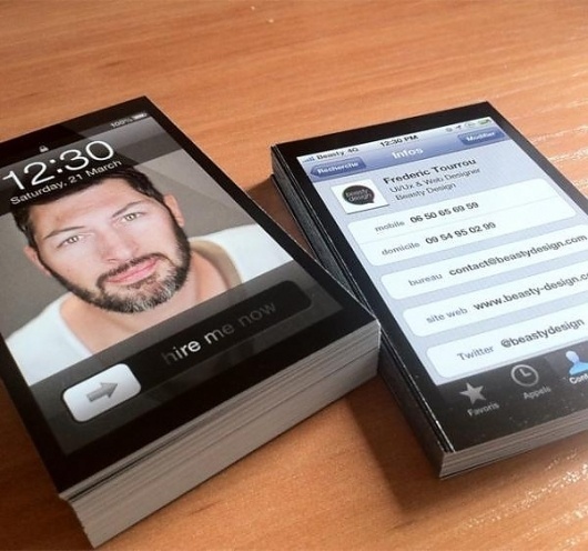 Twitter / @thecoolhunter: iPhone business cards - ce ... #iphone #cards #visit