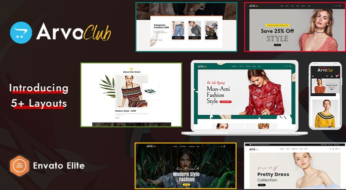 #Arvo #Club #Boutique #Fashion - #Opencart #Multipurpose #Responsive #Theme | #TemplateTrip #eCommerce #Website #Design #Template