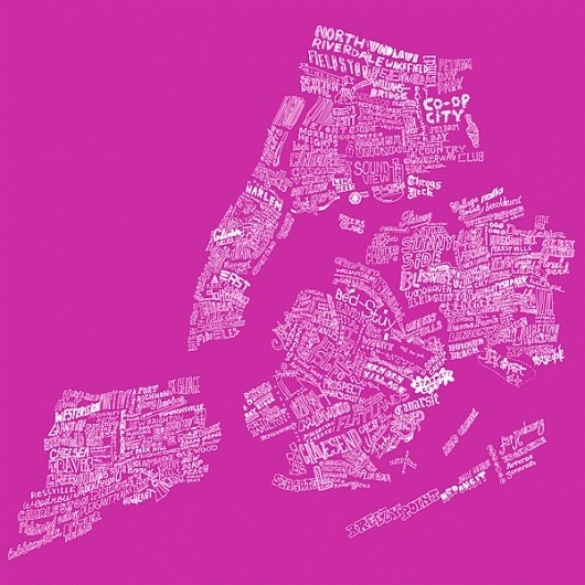 █ Max Kaplun #handlettering #obsessive #newyorkcity #map #illustration #neighborhoods #nyc