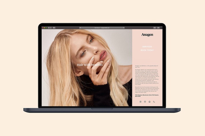 Anagen Atelier Identity - Mindsparkle Mag YUNGBLD designed the identity for Anagen Atelier – a high-end haircare studio. In 2019, the client decided to elevate their platform. #logo #packaging #identity #branding #design #color #photography #graphic #design #gallery #blog #project #mindsparkle #mag #beautiful #portfolio #designer
