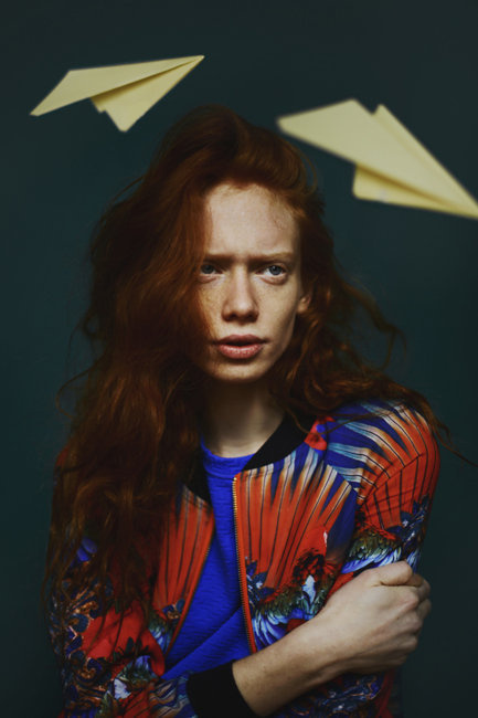 Oyster Fashion: 'Anne Lise' Shot by Gabriela Celeste | Fashion Magazine | News. Fashion. Beauty. Music. | oystermag.com #photo #hair #planes #fashion #ginger #paper #freckles