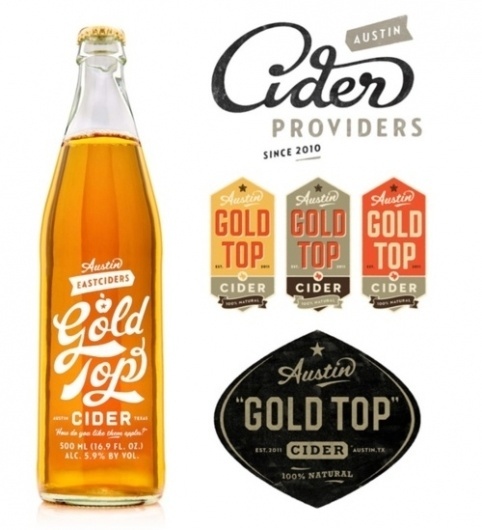 Typeverything.com - Gold Top by Simon Walker. - Typeverything #script #design #top #label #cider #simon #gold #type #walker #package #typography