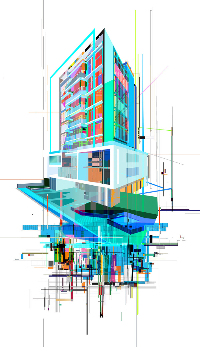 Aqua #commission #illustration #modern #architecture #art