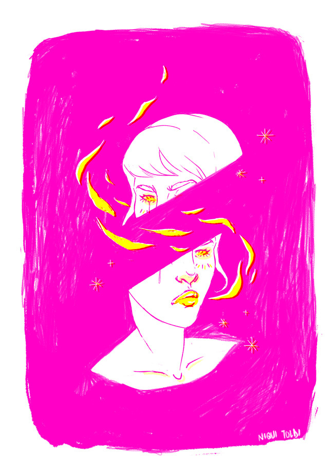 Illustration - Milki tea #illustration #risograph