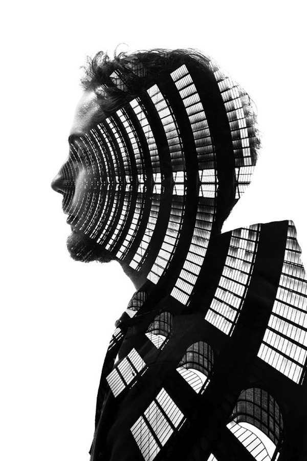 Dreamlike Double Exposure Shots That Blend People And Milan's Buildings - DesignTAXI.com