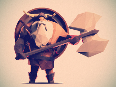 Low Poly Viking #illustration #viking