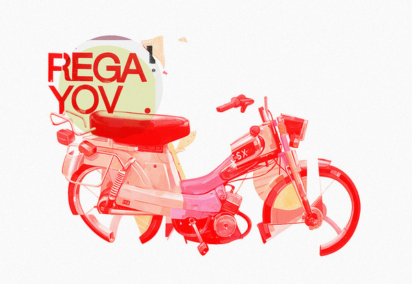 photo #mobylette #graffiti #illustration #zoer #moped