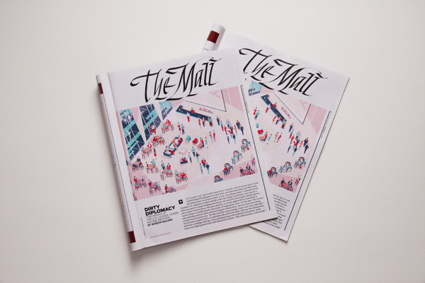 Tom Haugomat #lettering #print #illustration #layout #magazine
