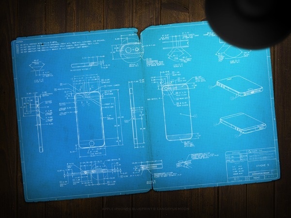Apple iPhone 5 blueprint #poster