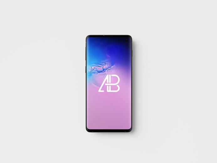 Samsung Galaxy S10 Top View Mockup on Behance