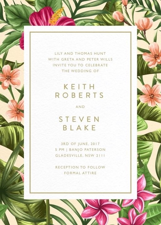 Whose having a wedding in the tropics? #paperlust #weddinginvitation #weddingstationery #weddinginspiration #card #design #paper #digitalca
