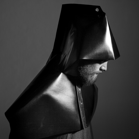Dystopian Brutalist Outerwear by Martijn Van Strien #fashion #man #wet #black
