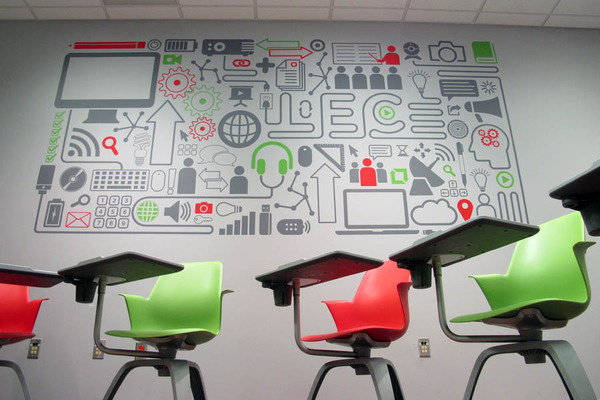 LEC Wall Graphic Paul Tynes | Graphic Design #line #icons #illustration #tynes #paul