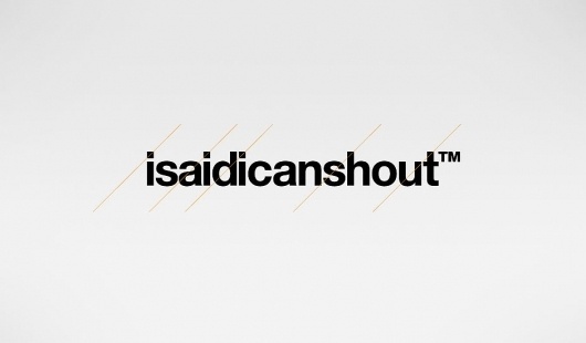 isaidicanshout_logo3.jpg (JPEG Image, 940 × 550 pixels) #splice #system #identity #logo #minimalist