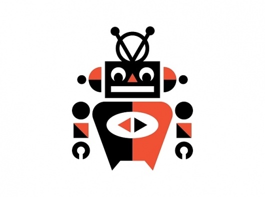 Ty Wilkins #red #robot #design #black #illustration #logo