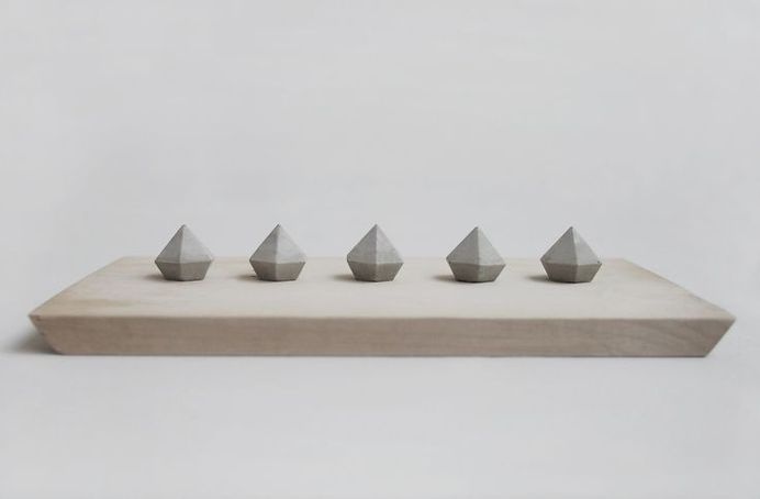 concrete mini diamonds by frauklarer #interior #concrete #minimalistic #design #decor #home #geometric #minimalism #puristic #minimalist