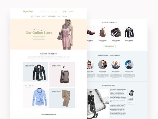 KaporShop : Free Flat Ecommerce PSD Template