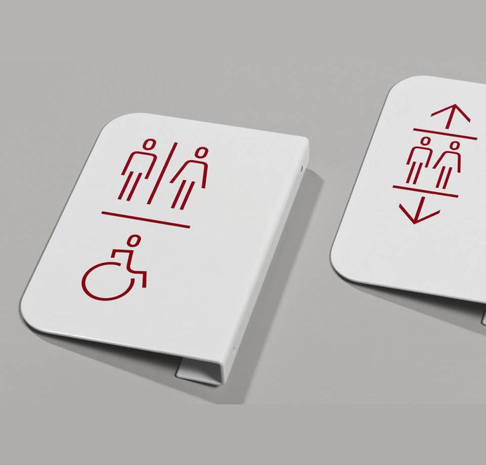 Wayfinding | Signage | Sign | Design 白色油漆状水滴风格洗手间图标