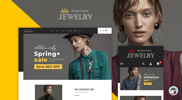 #Jewelry Shop - #Antique Cuttz – #Prestashop #Responsive #Theme | #TemplateTrip #eCommerce #Website #Design #Template