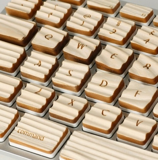 Engrain Tactile Keyboard | Colossal #keyboard #design #wood #computers #industrial