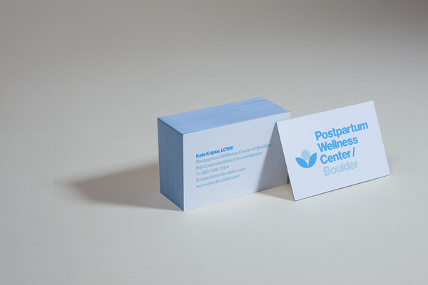 Postpartum Wellness Center / Boulder — Berger & Föhr — Graphic Design & Art Direction #card #edge #coloring #business