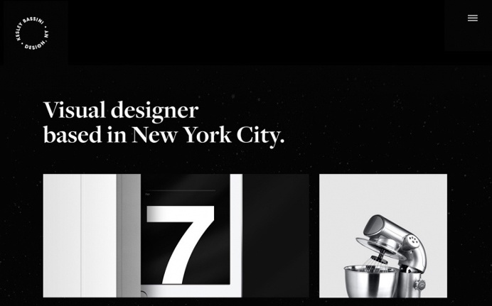 Kesley Bassini portfolio designer design graphic branding webdesign website site of the day award New York kesleybassini.com featured on min