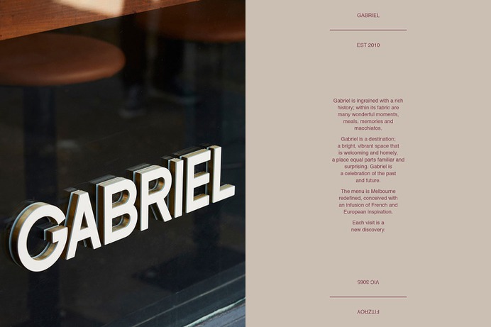 Gabriel Cafe Branding - Mindsparkle Mag Pop & Pac Studio designed Gabriel Cafe Branding. Gabriel is ingrained with a rich history; within its fabric are many wonderful moments, meals, memories and macchiatos. #logo #packaging #identity #branding #design #color #photography #graphic #design #gallery #blog #project #mindsparkle #mag #beautiful #portfolio #designer