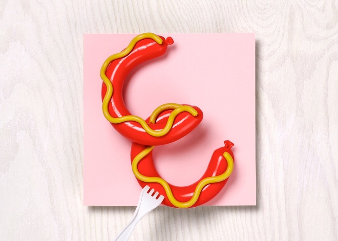 Washington Post is one of the biggest newspapers in the U.S. When they started planning for their readers Favorite's Issue they wanted som #colourful #washington #tactile #design #graphic #sausage #snask #colorful #handmade #e #typography
