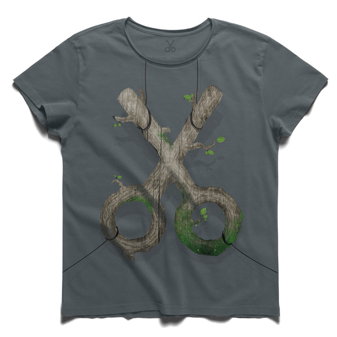 #lenteraad #smokeblue #tee #tshirt #wood #scissors #AnaisNin #leaf #rope