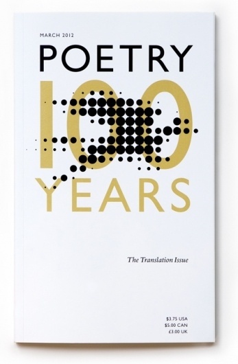 New Work: Poetry Magazine Anniversary Cover | New at Pentagram | Pentagram #cover #book #typography