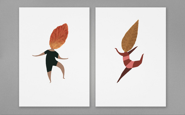 The Wallery mariadiamantes #leaf #print #design #graphic #dance #mariadiamantes #illustration #identity #posatl