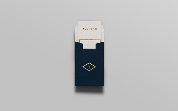 Tourean on Behance #business #branding #card #gold #blue