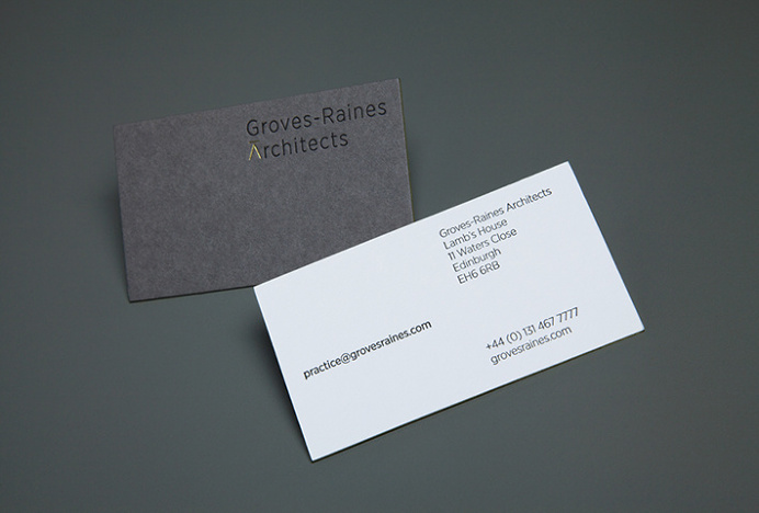 Gras & Groves-Raines Architects by Graphical House #stationary #brand design