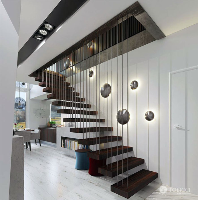 Modern Cosily Furnished Home by Studio Tolicci - #stairs