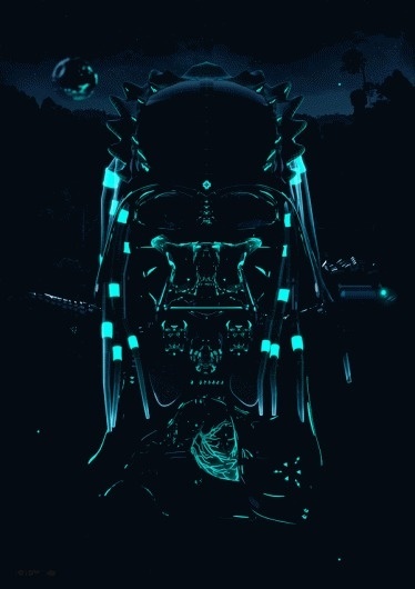 Death in motion. Goverdose v2.0 on the Behance Network #v20 #goverdose #gif #skull #future #neon